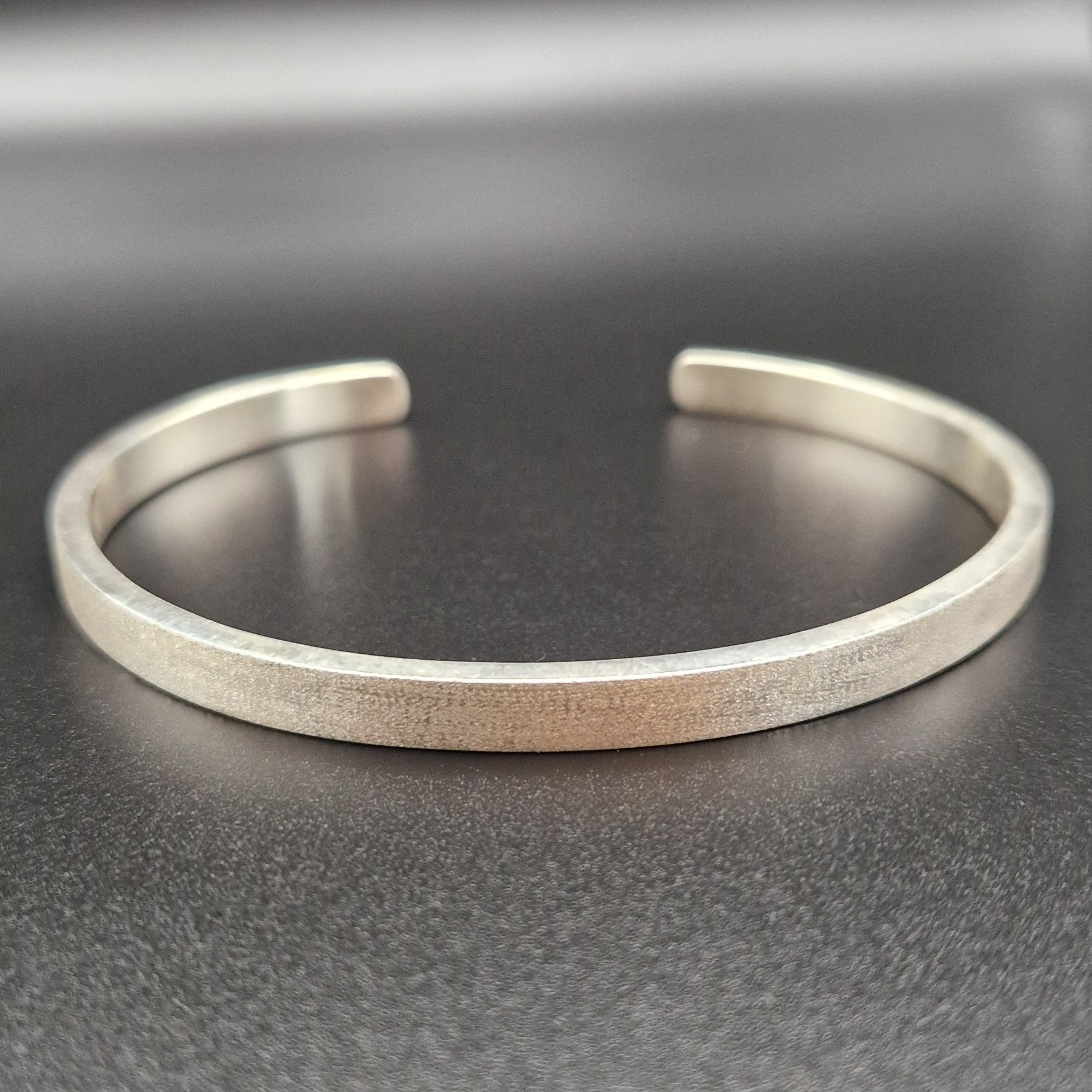 Inara fair trade brushed silver cuff bracelet limited edition