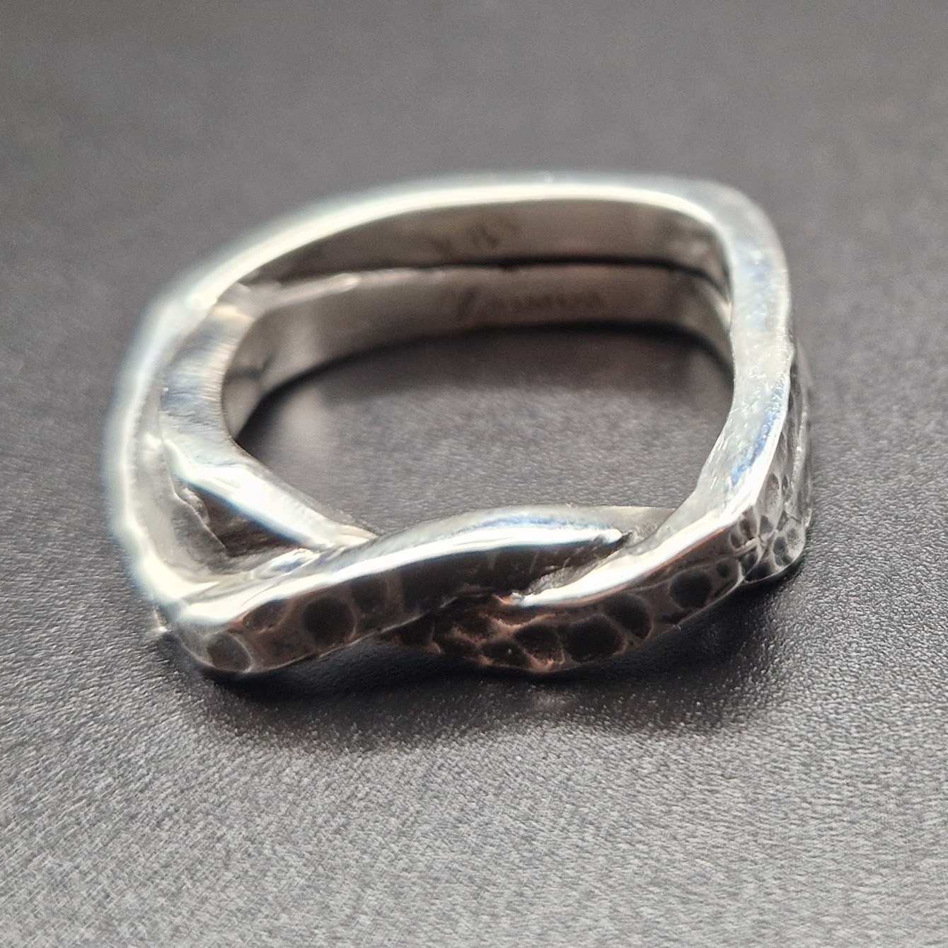 Aether - Brushed Weaved Fair Trade Silver Ring