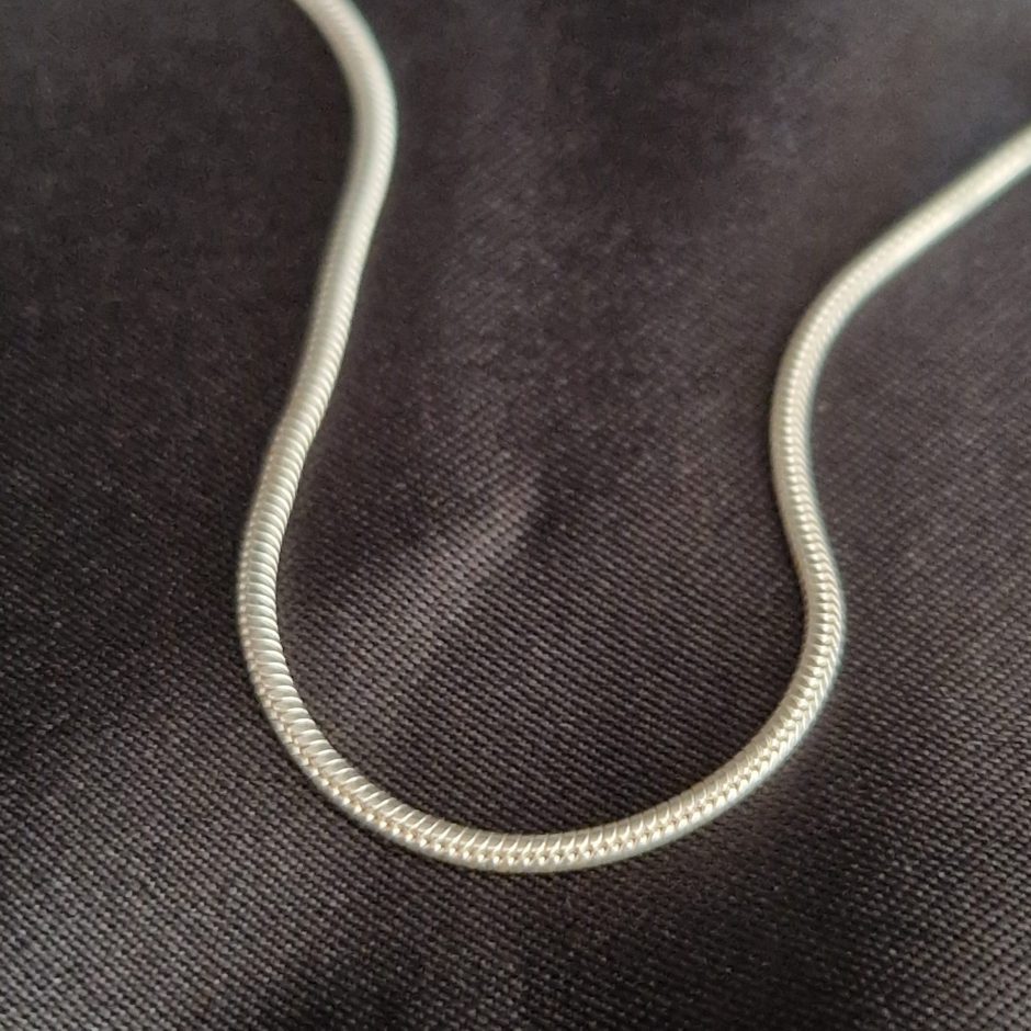 Ouroboros - Smooth snake-like polished fair trade 925 silver necklace