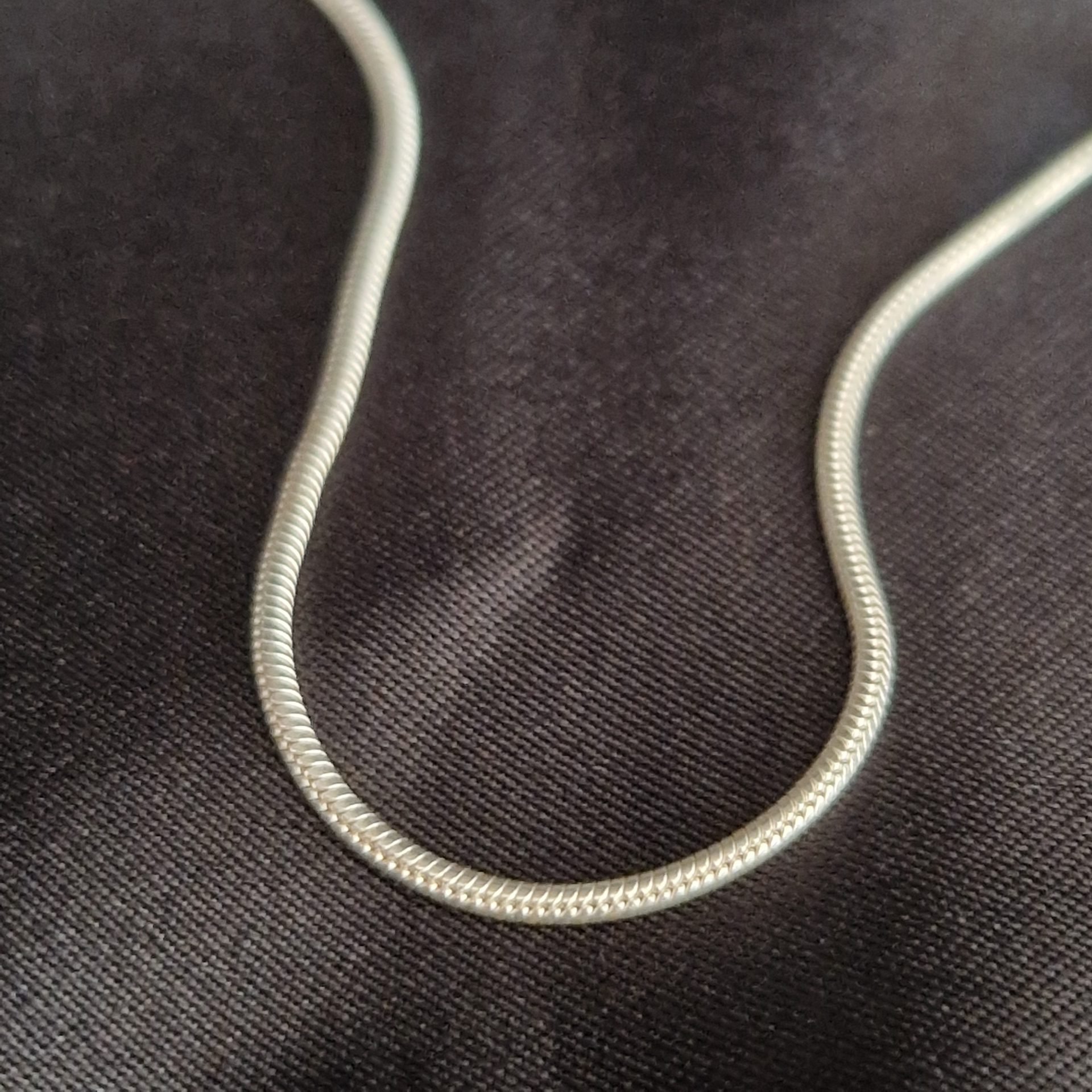 Ouroboros - Smooth snake-like polished fair trade 925 silver necklace