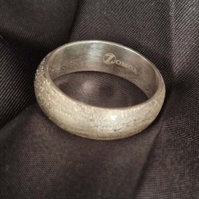 Luna - fair trade brushed classic 925 silver ring