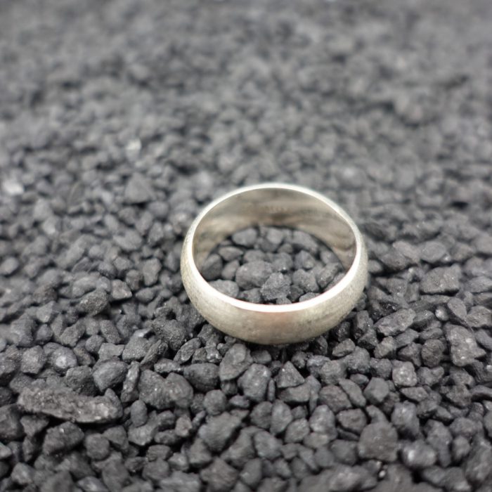 Luna - fair trade brushed classic 925 silver ring