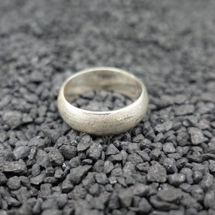 Luna - fair trade brushed classic 925 silver ring