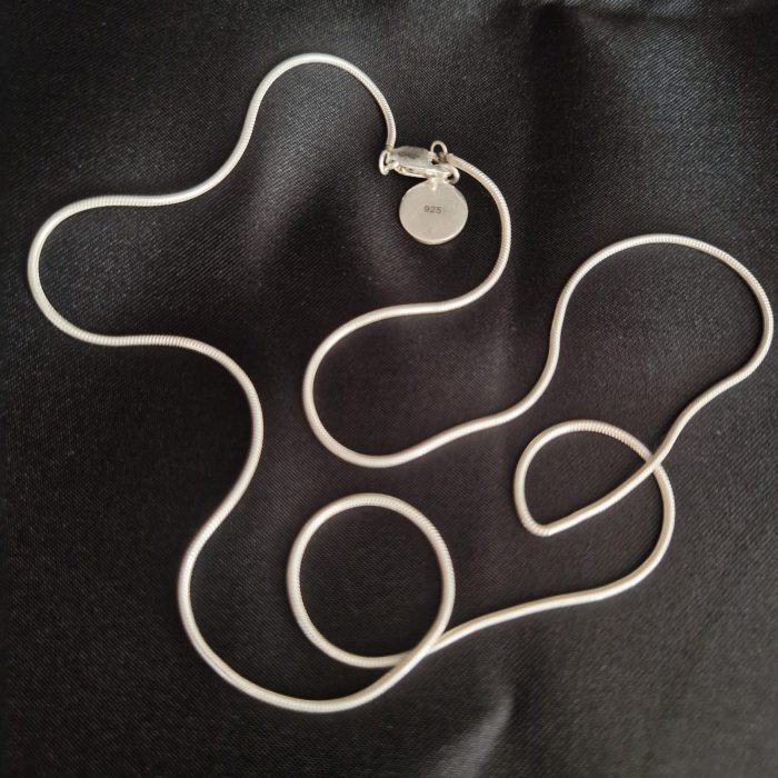 Ouroboros - Smooth snake-like polished fair trade 925 silver necklace