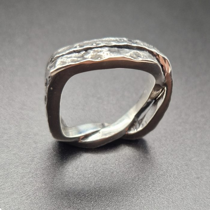 Aether - Brushed Weaved Fair Trade Silver Ring
