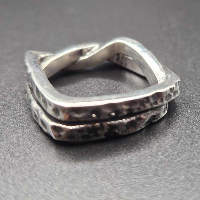 Aether - Brushed Weaved Fair Trade Silver Ring