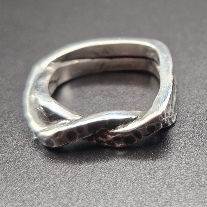 Aether - Brushed Weaved Fair Trade Silver Ring