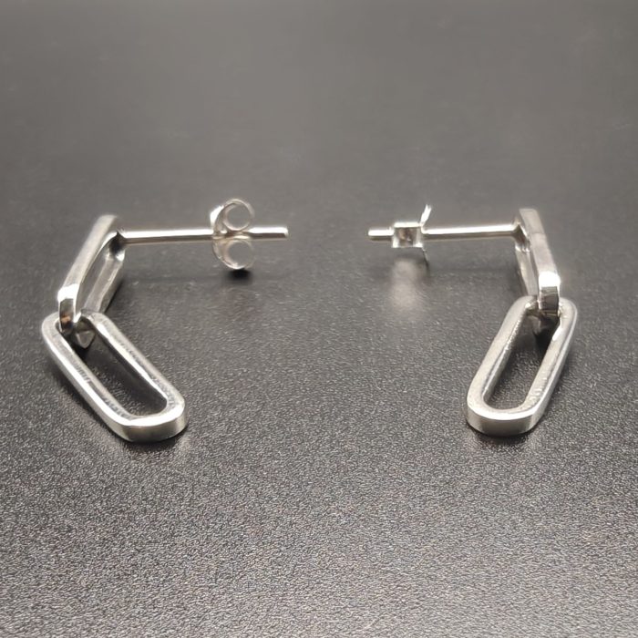 Lina – Delicate Fair Trade Silver Link Earrings